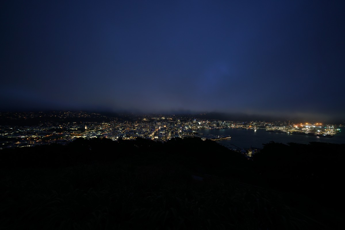 Wellington CBD bei Nacht