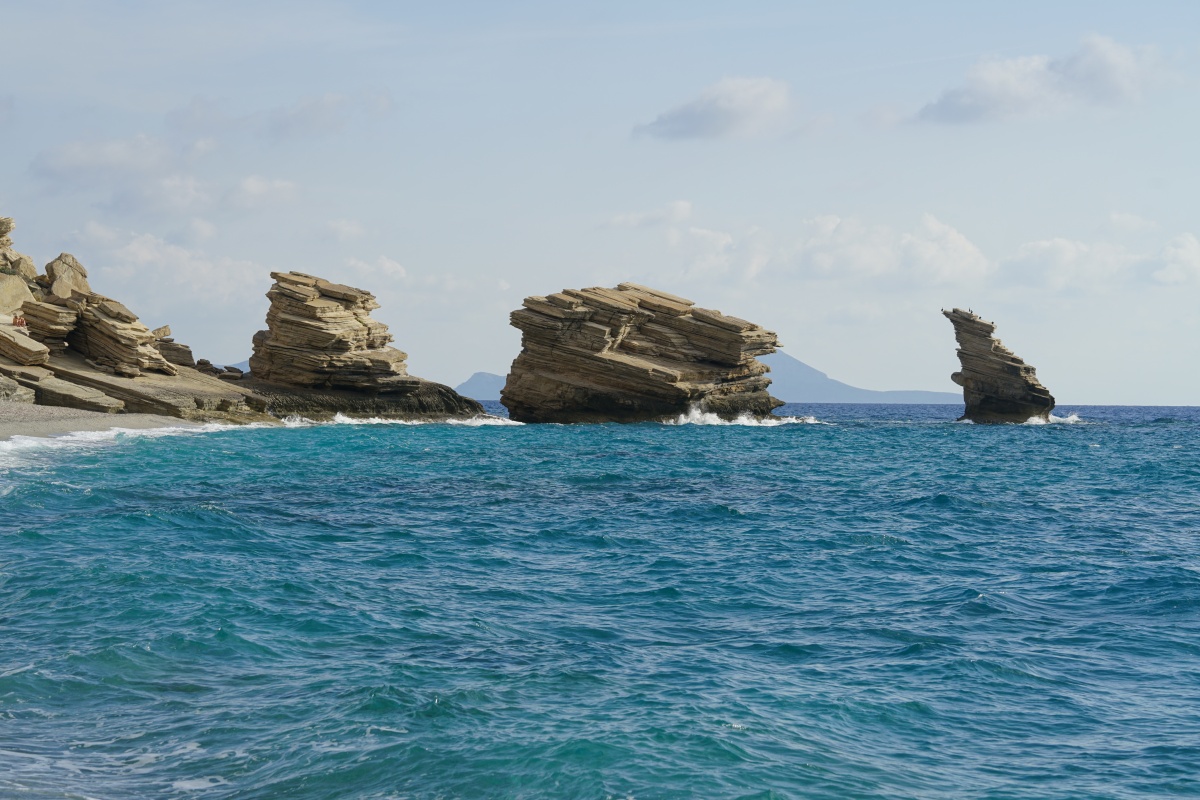 Triópetra-Felsen am gleichnamigen Strand auf Kreta