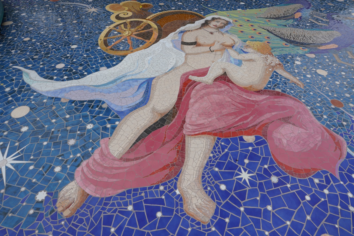 Mosaik am Mirador del Universo in El Pinar bei El Jesús auf La Palma