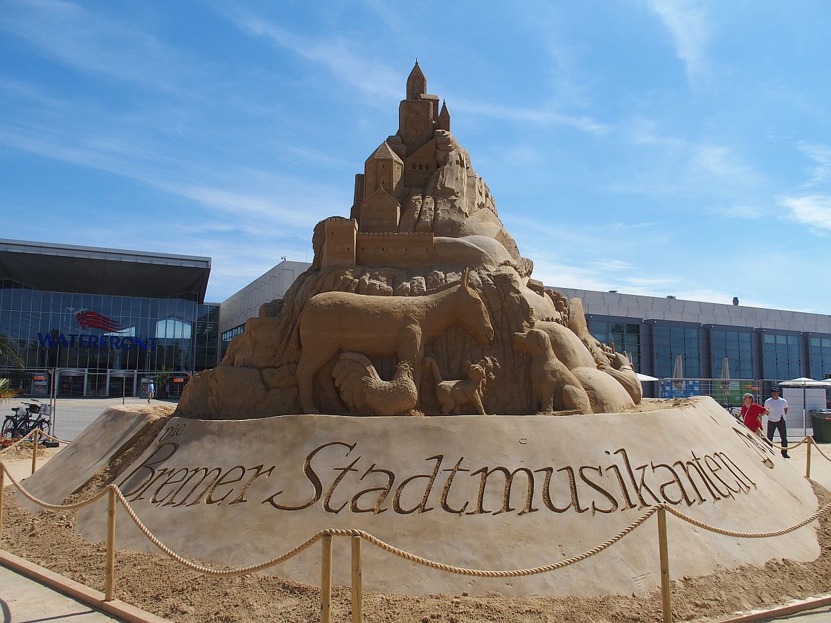 Sandskulptur: Die Bremer Stadtmusikanten