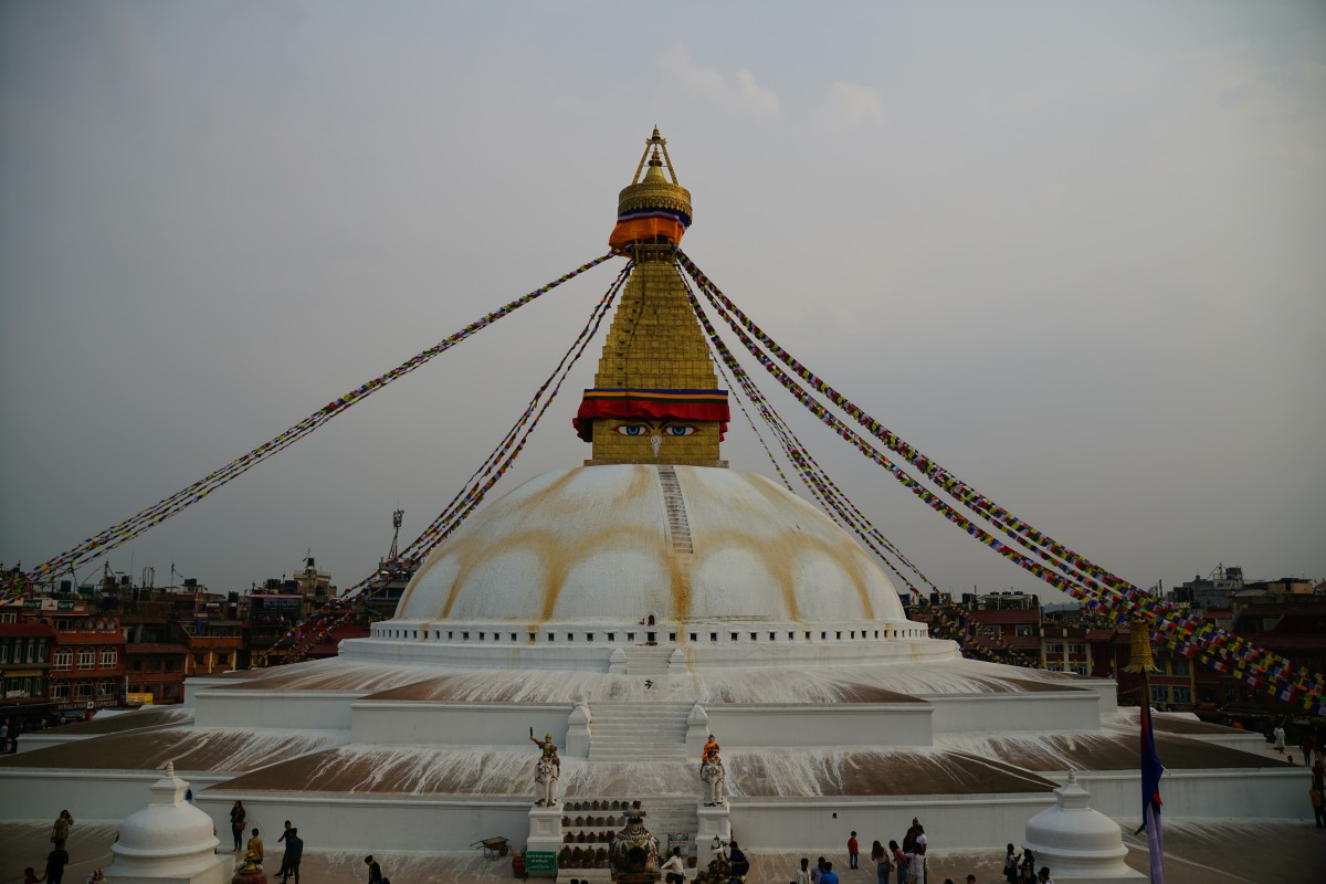 Blick über den Bouddhanath-Stupa