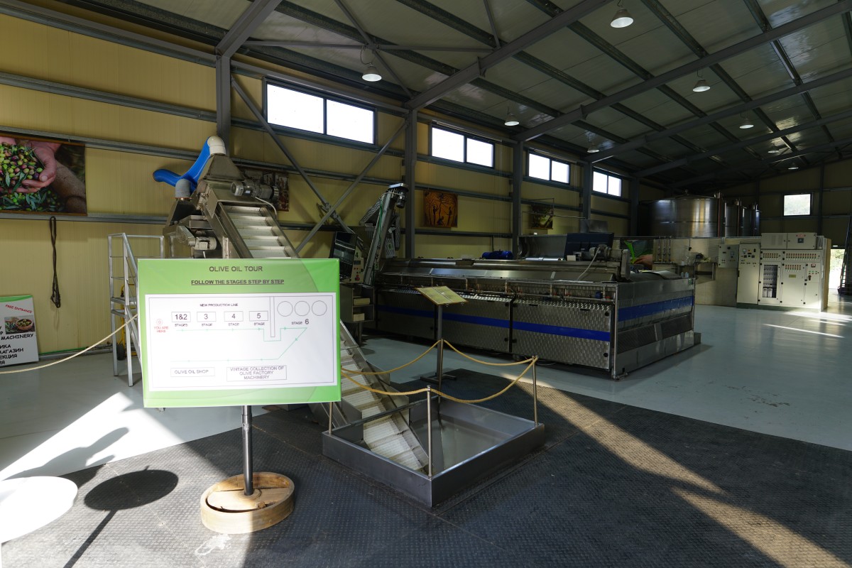 Blick in eine Olivenölfabrik