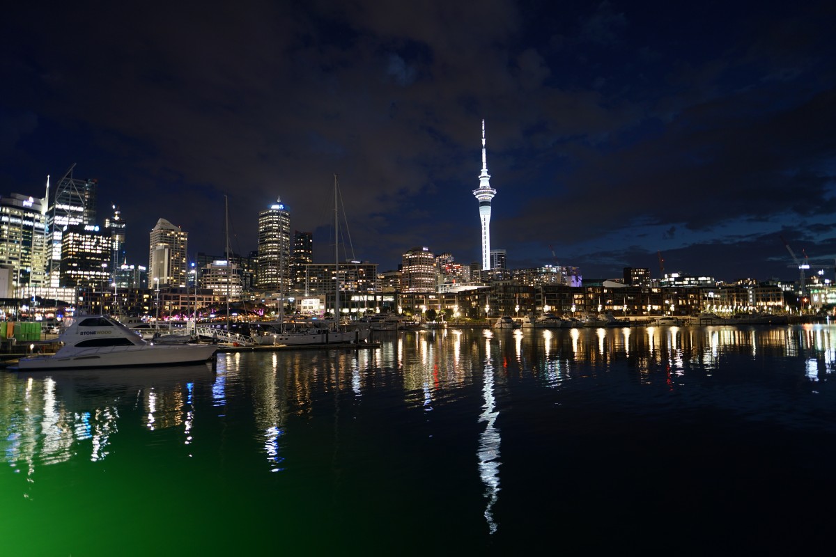 Auckland CBD bei Nacht