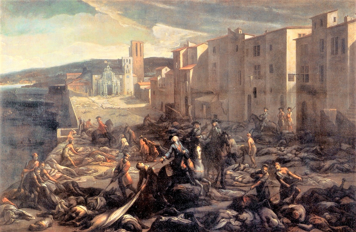 Ein Gemälde der Pest in Marseille 1720