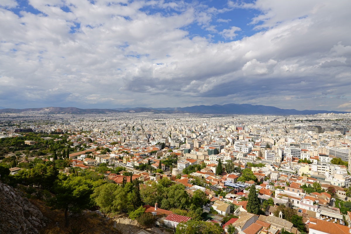 Blick von der Akropolis nach Nordwesten