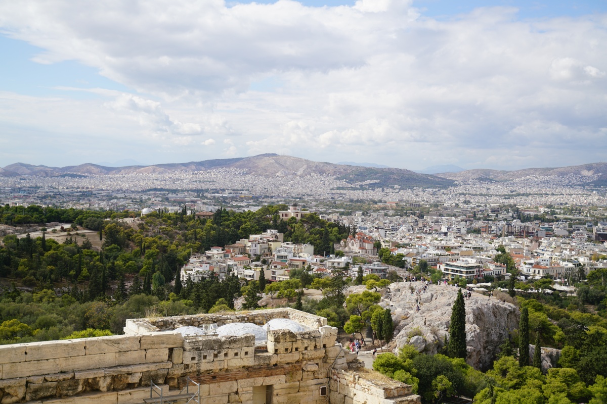 Blick von der Akropolis nach Westen