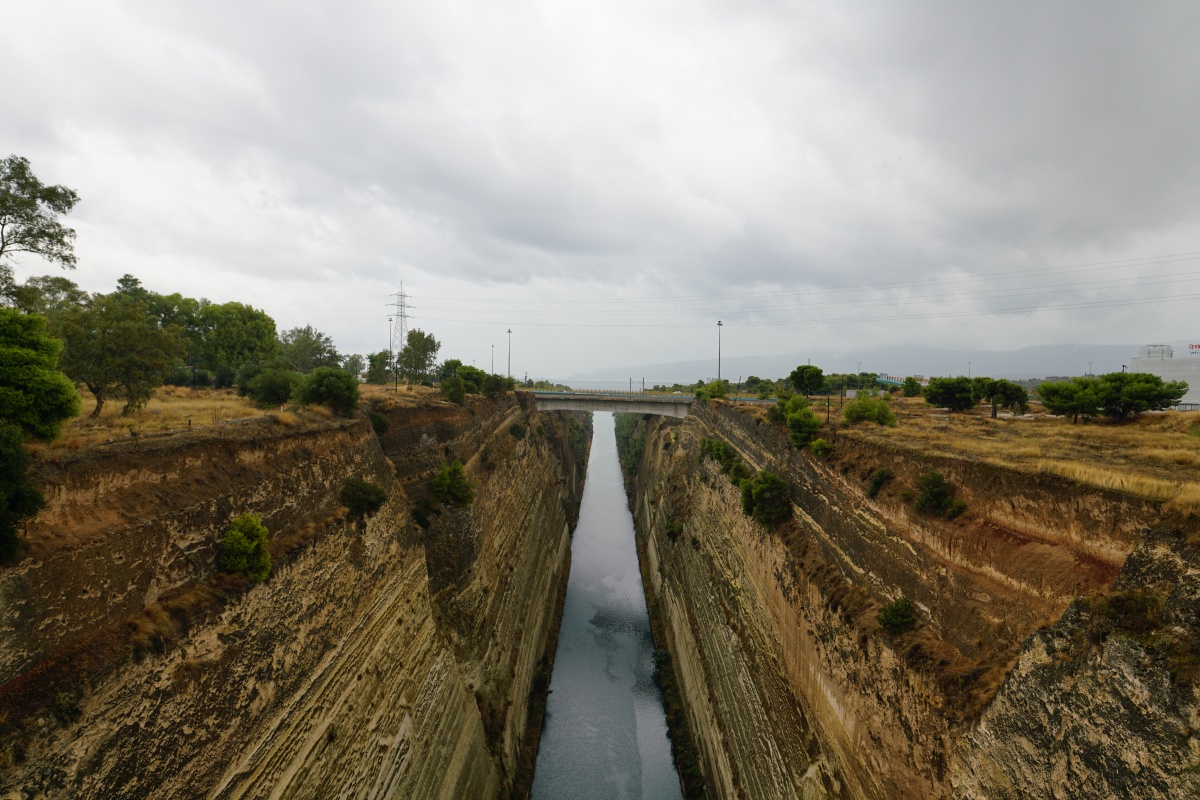 Kanal von Korinth: Blick nach Osten