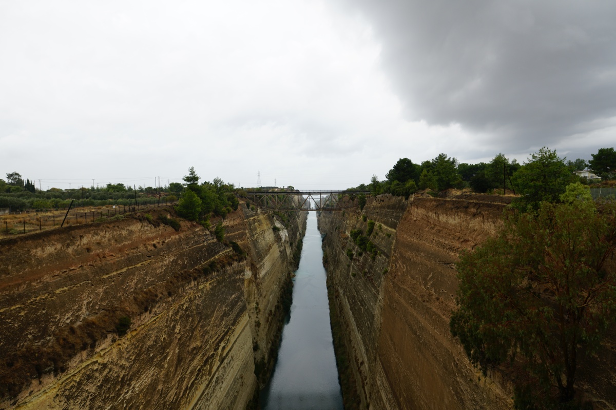 Kanal von Korinth: Blick nach Westen