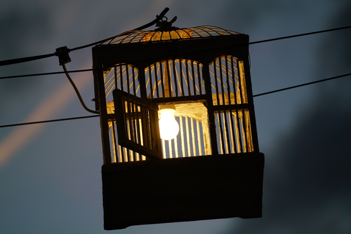 Vogelkäfig-Lampe in Alghero