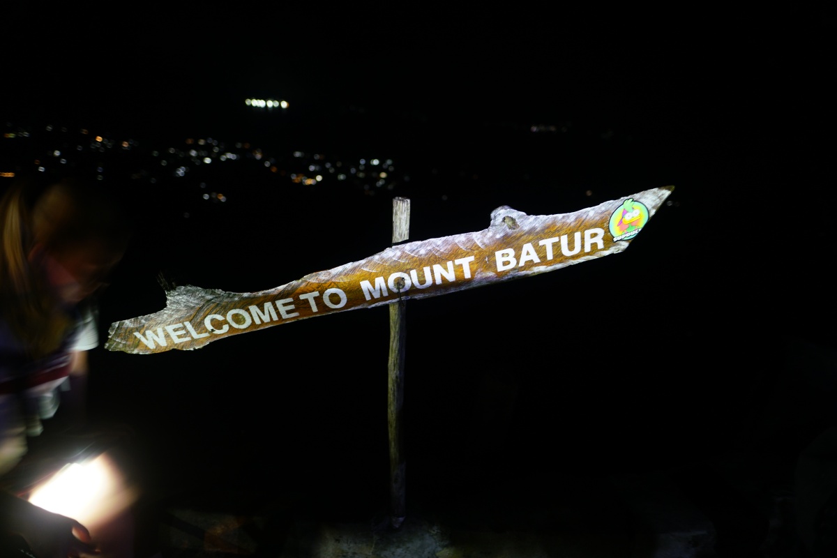 Schild: Welcome to Mount Batur