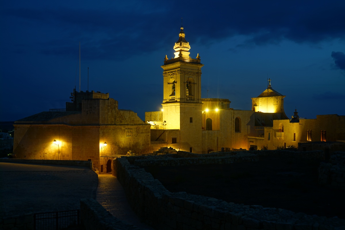 In der Zitadelle von Victoria auf Gozo, Blick auf das Kathedralen-Museum
