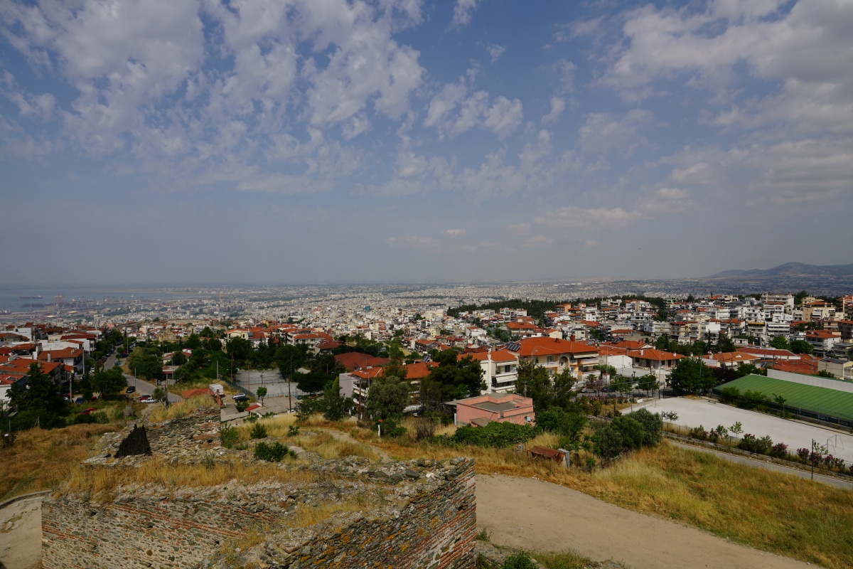 Blick vom Eptapýrgion auf Thessaloníki