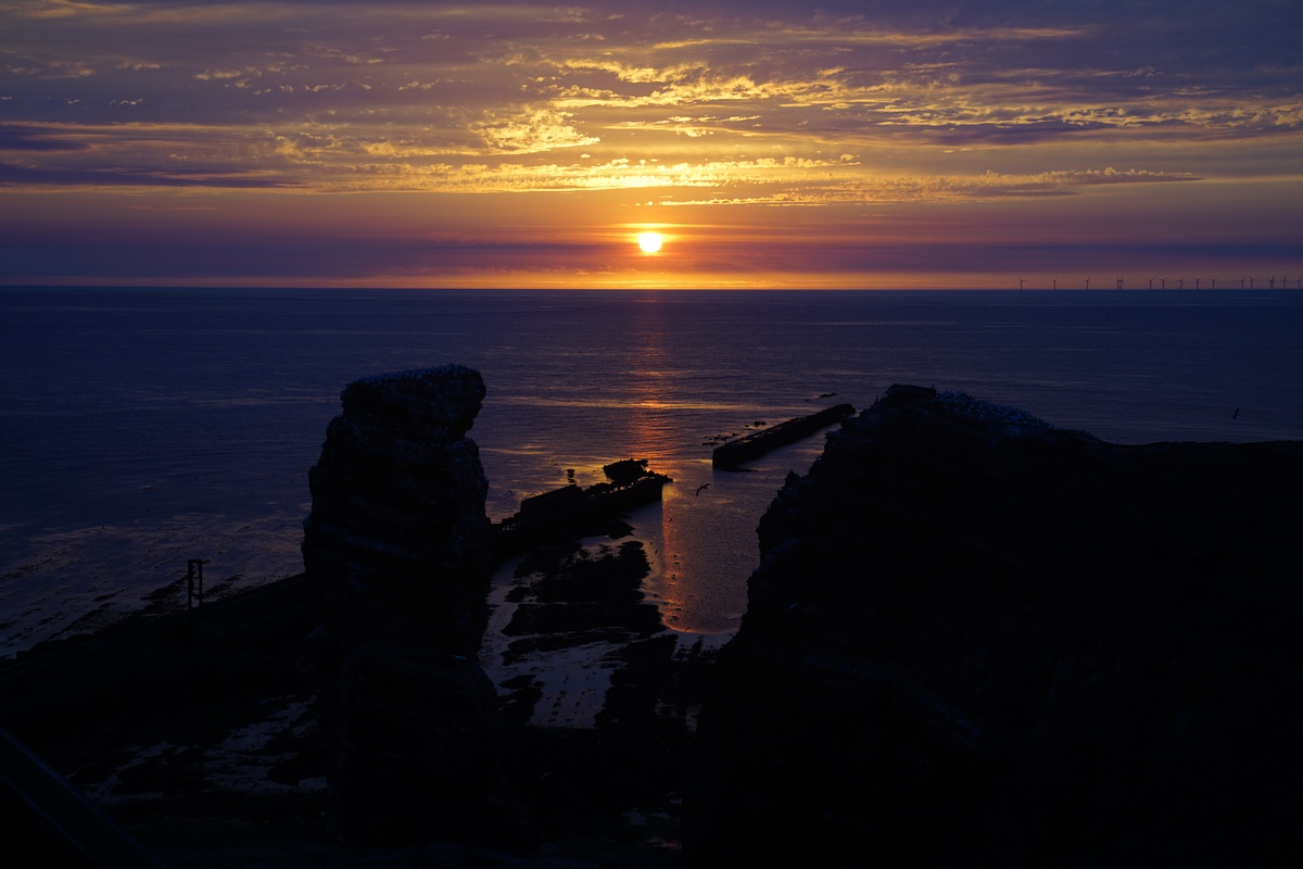 Sonnenuntergangsstimmung auf Helgoland