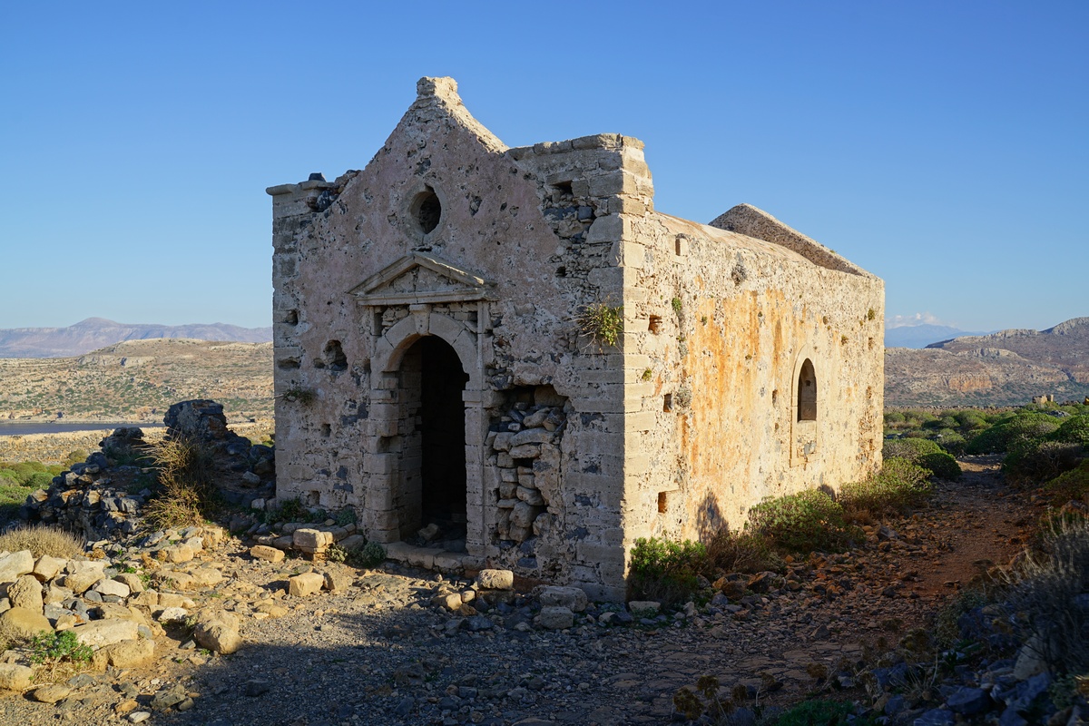 Panagía Kléftissa („Diebeskirche“) auf Ímeri Gramvoúsa bei Kreta