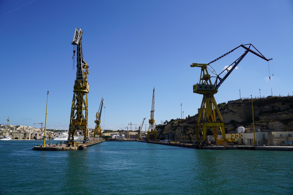 Palumbo Shipyards in Conspicua (Bormla) in Malta