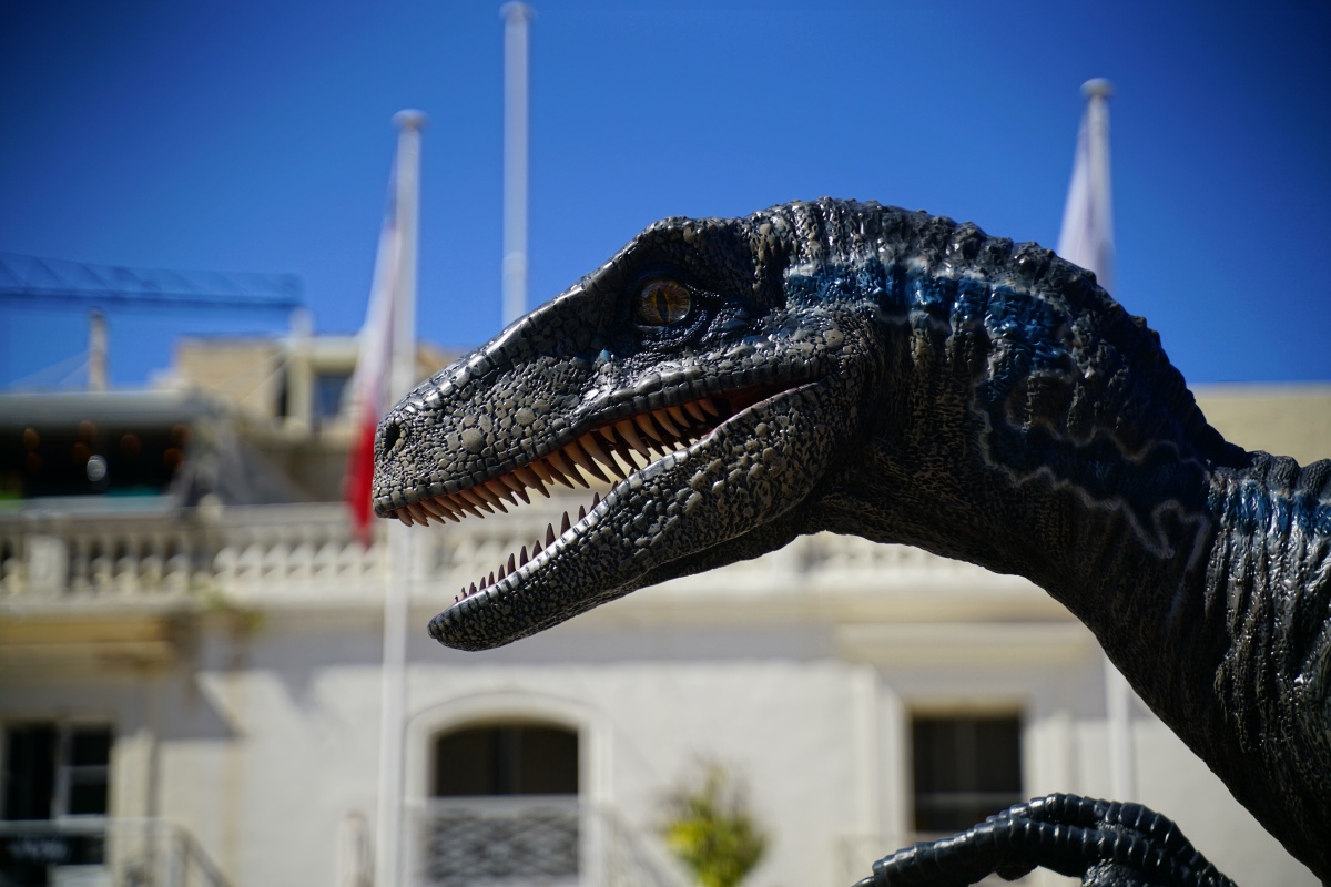 Jurassic-Park-Dinosaurier Blue in Valletta auf Malta