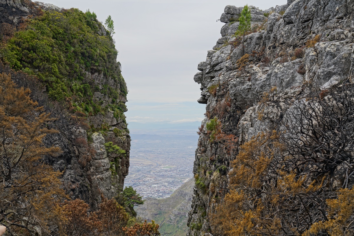 Schluchten am Tafelberg in Kapstadt