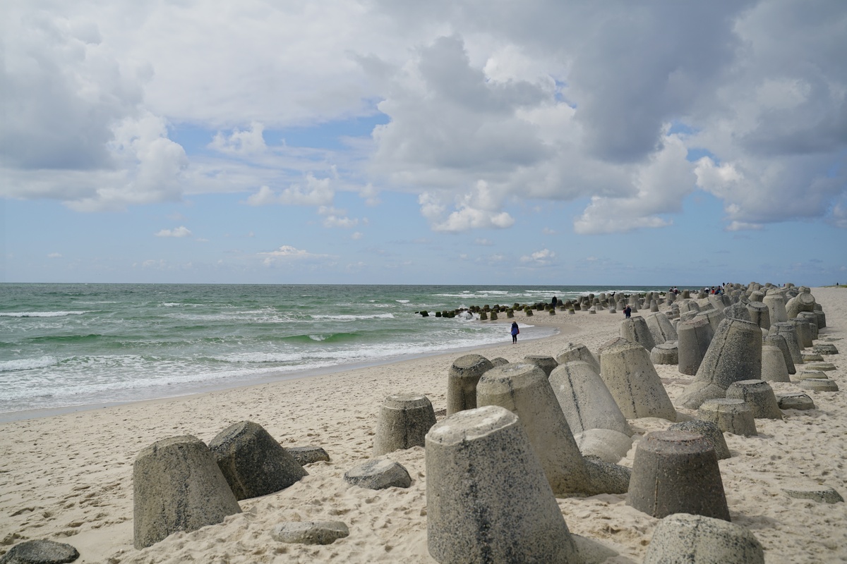 Tetrapoden am Strand vom Hörnum-Odde auf Sylt