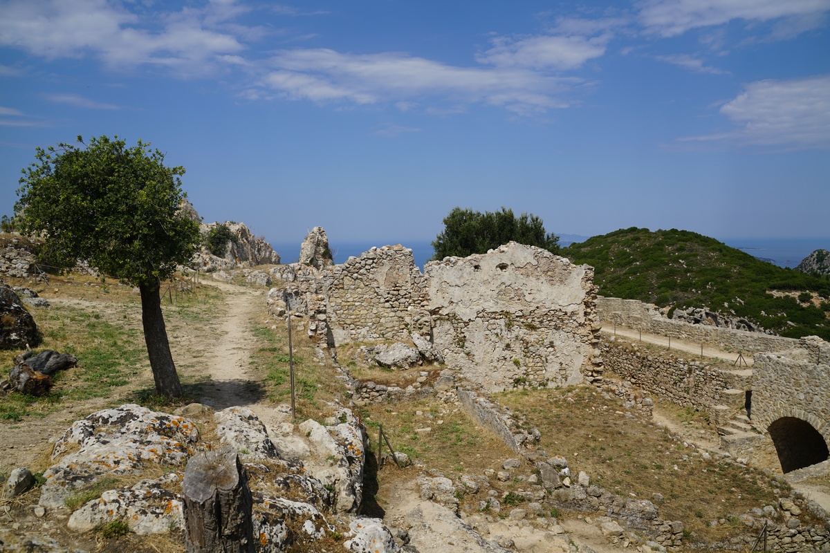 Oben auf dem Angelókastro auf Korfu