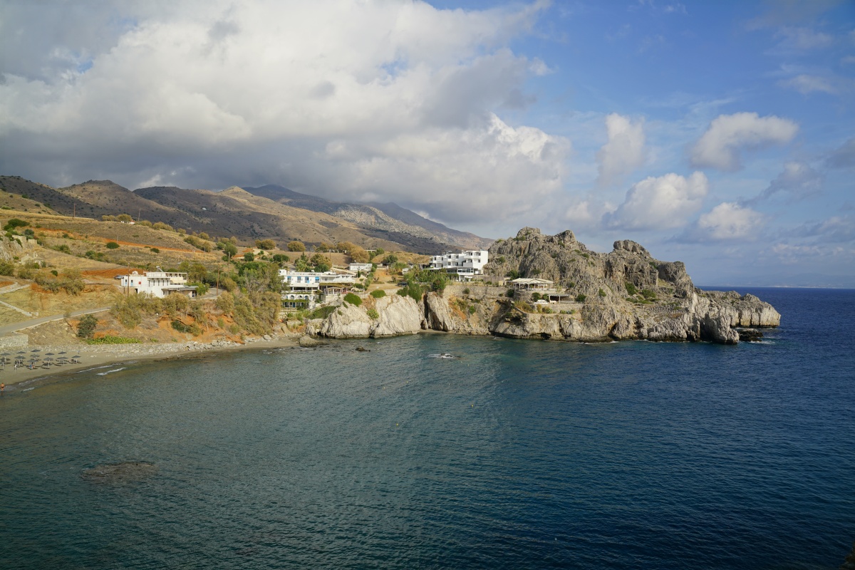 Blick vom Kap Melissa auf Ágios Pávlos auf Kreta