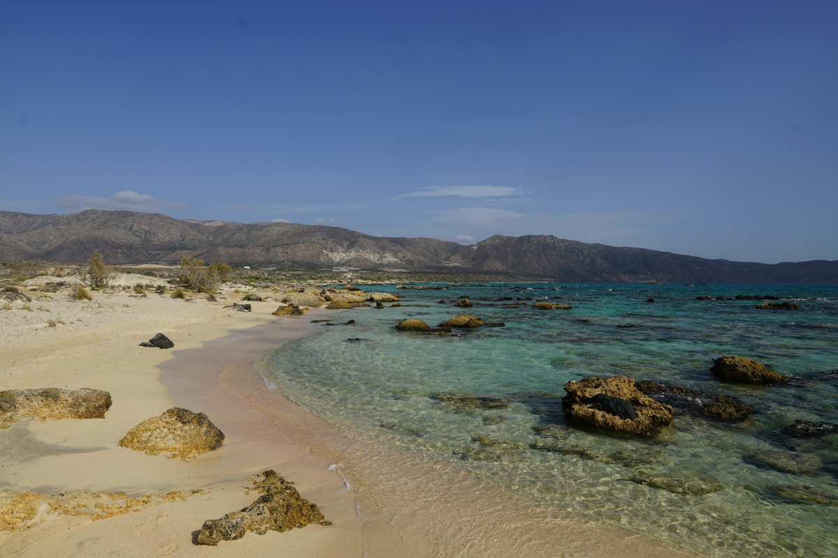 Strand auf Elafonísi bei Kreta