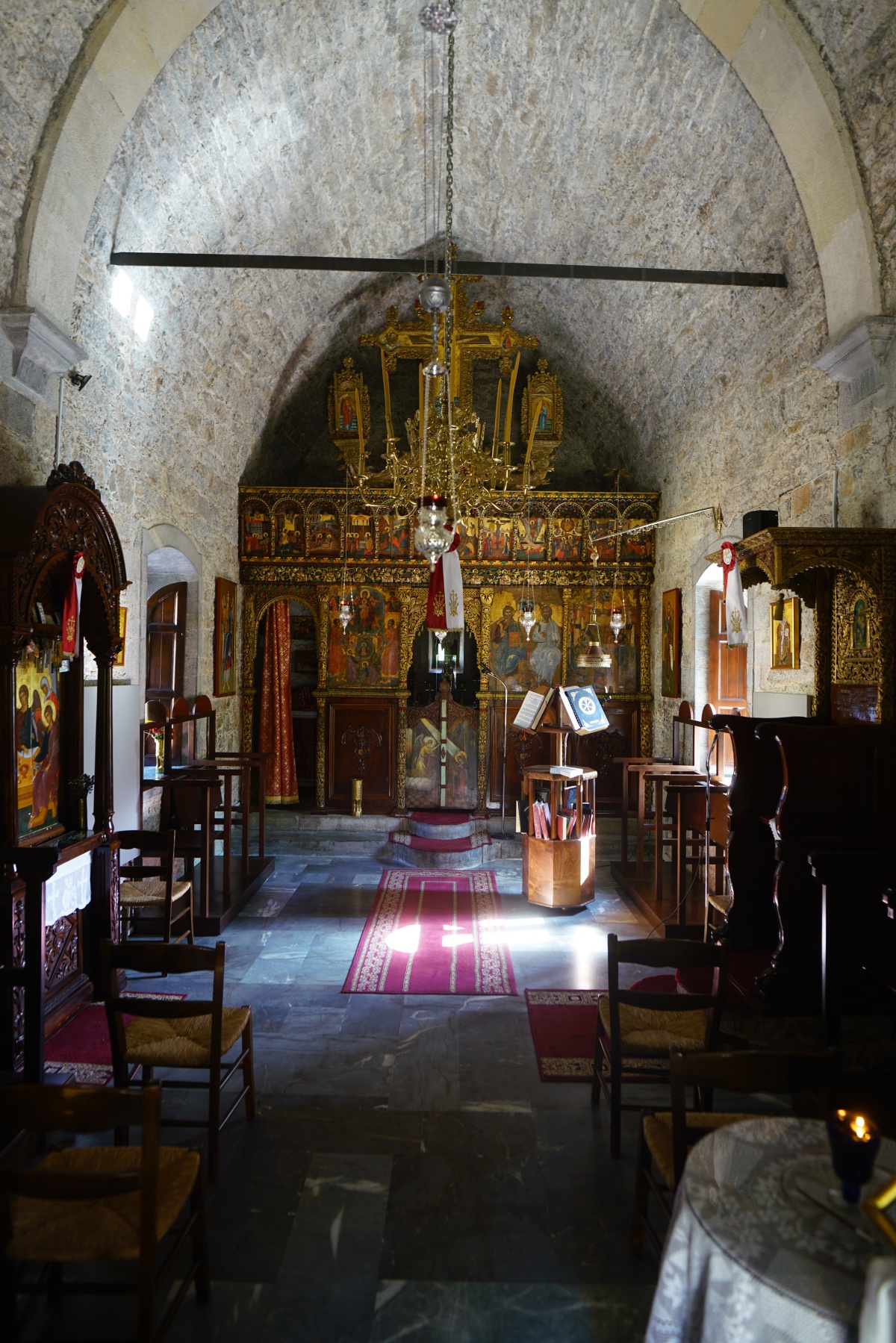 In der Hauptkirche Agía Triáda im Kloster Aréti auf Kreta