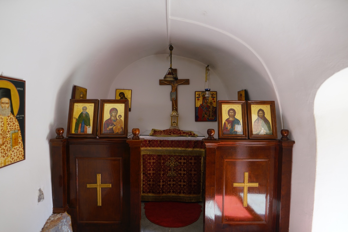 Im Kirchlein Ósios Makários (Frommer Makários der Ägypter) im Kloster Aréti auf Kreta