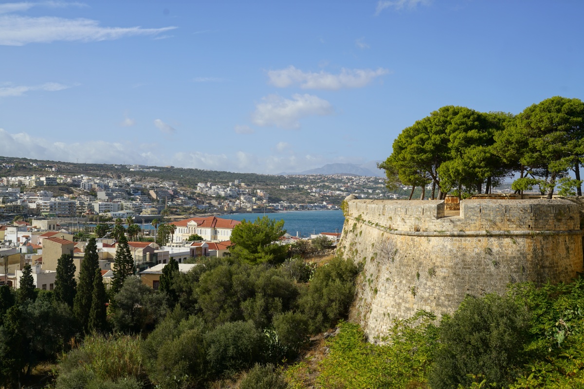 Blick von der Fortezza von Réthymno auf Kreta Richtung westen