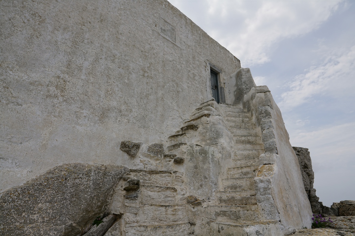 Treppe zum Kástro von Amorgós-Chóra