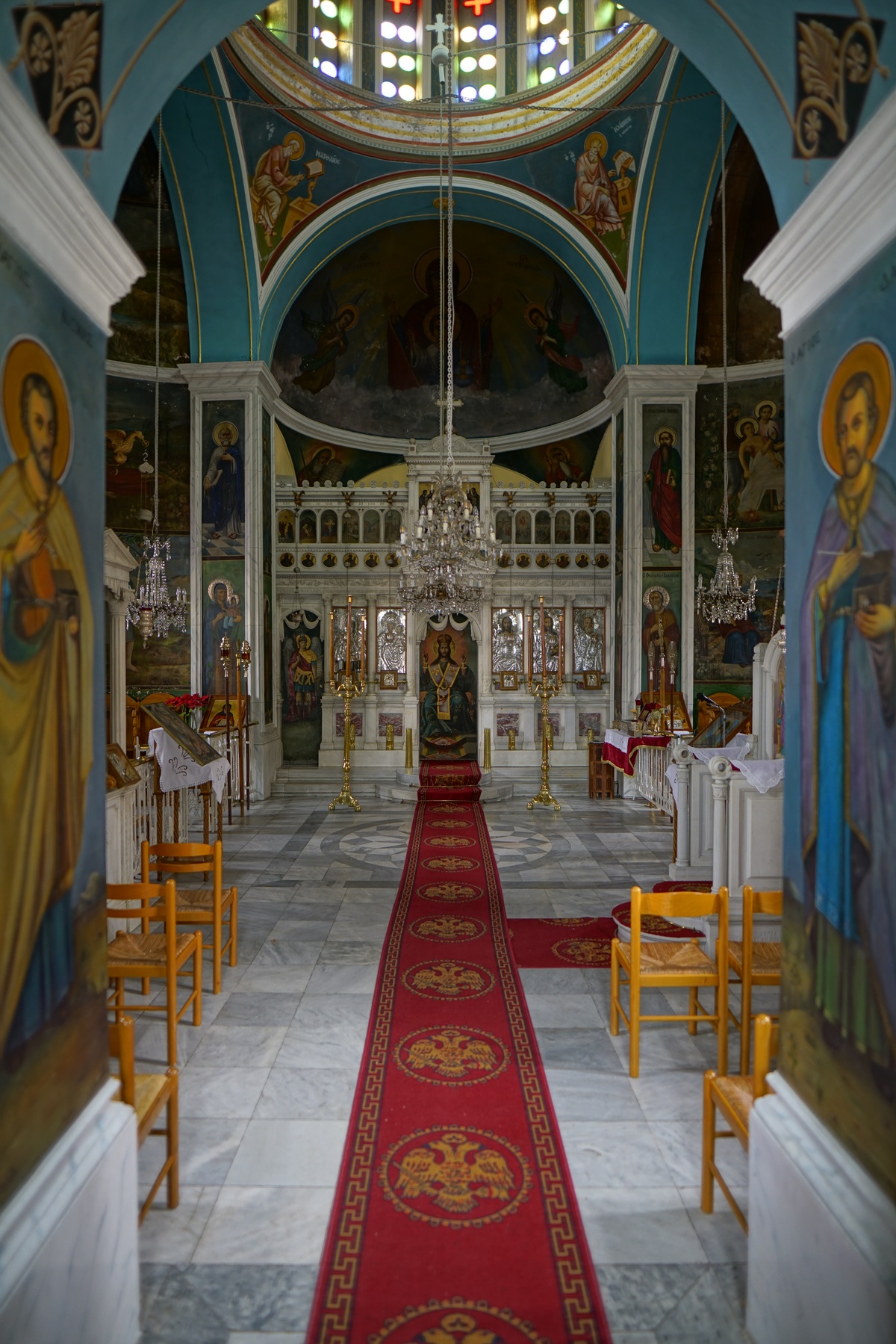 In der Kirche des Kloster Agía Varvára auf Sýros
