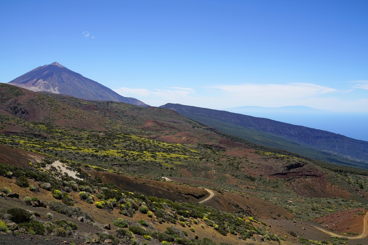 Ausblick vom Mirador de La Crucita in Richtung des Teide auf Teneriffa