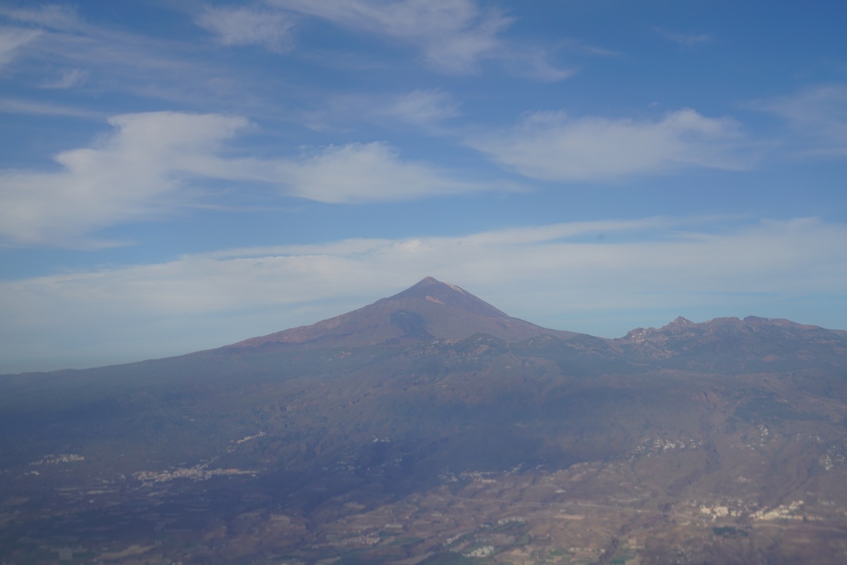 Pico del Teide beim Landeanflug auf Teneriffa