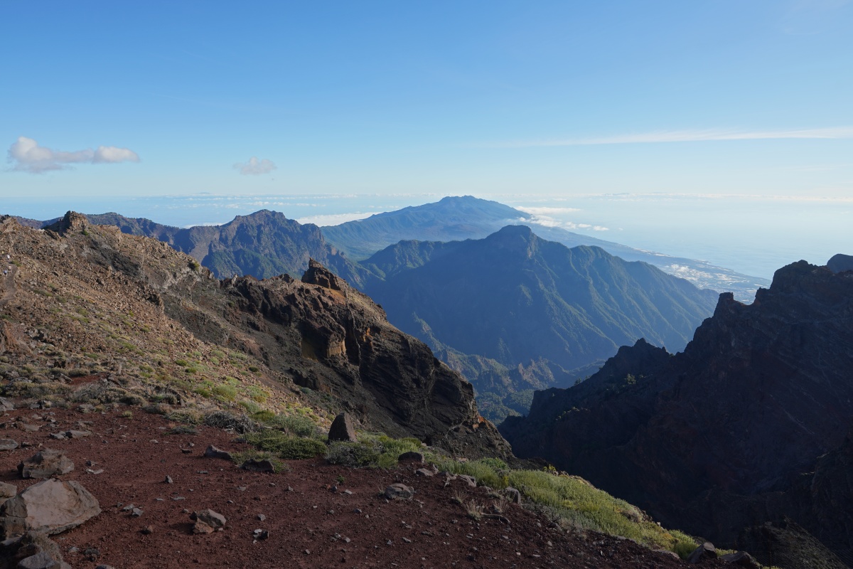 Blick vom Roque de los Muchachos auf den Süden von La Palma