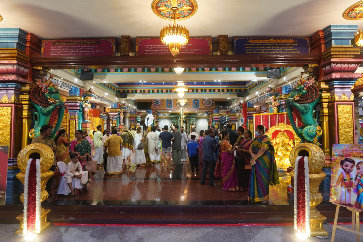 Hindu-Hochzeit im Kuil Sri Maha Mariamman in Kuala Lumpur