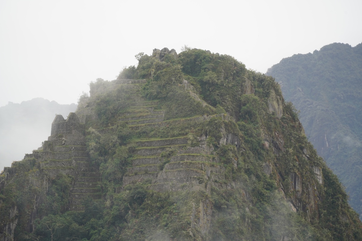 Gipfel des Wayna Picchu mit den auffälligen Terrassen