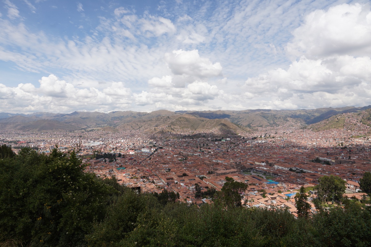 Ausblick vom Cristo Blanco auf Cusco