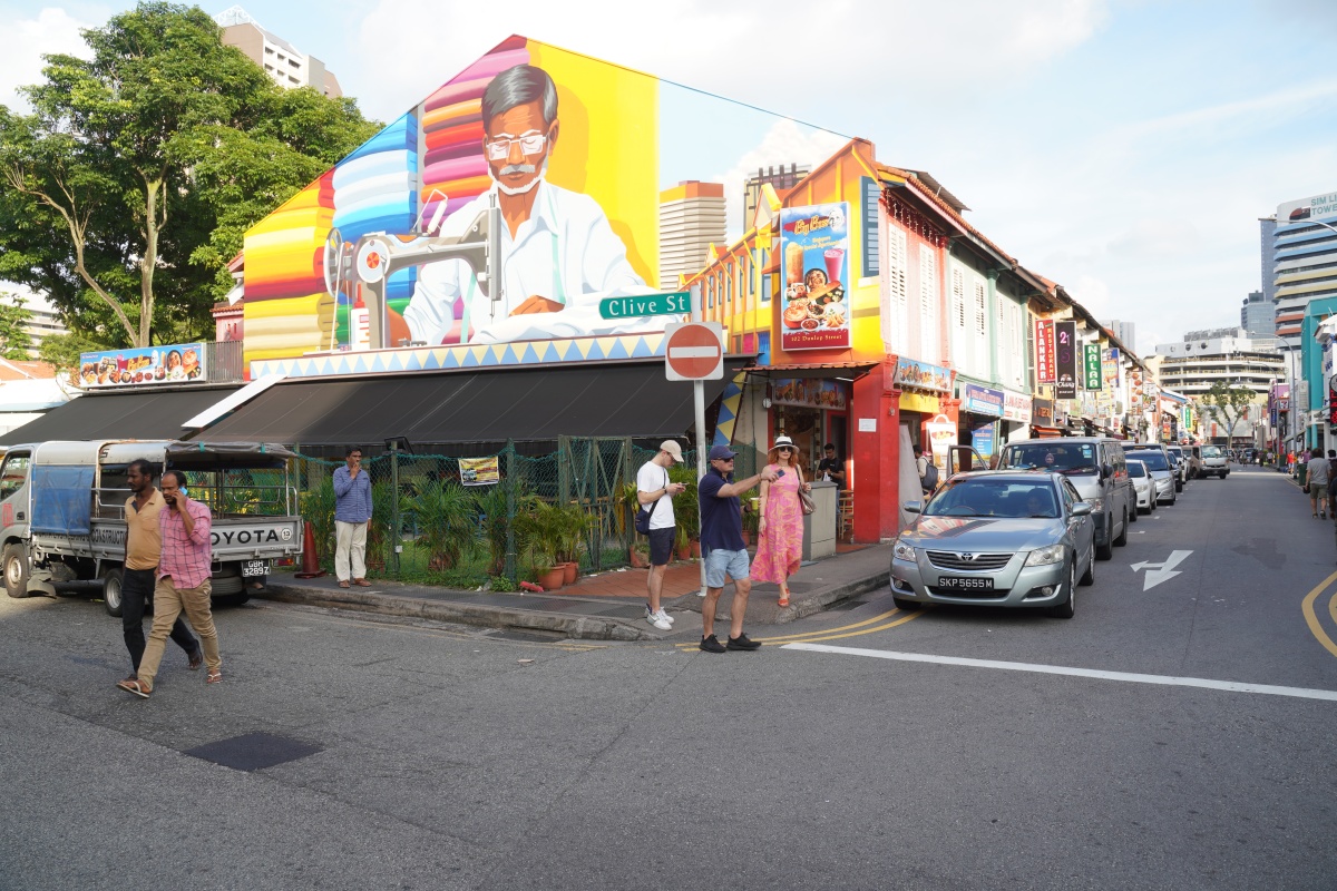 Dunlop Street in Little India in Singapur