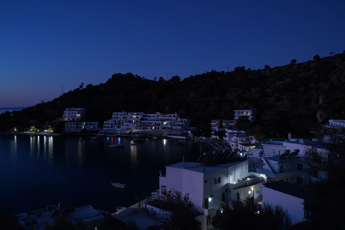 Loutró auf Kreta vor Sonnenaufgang