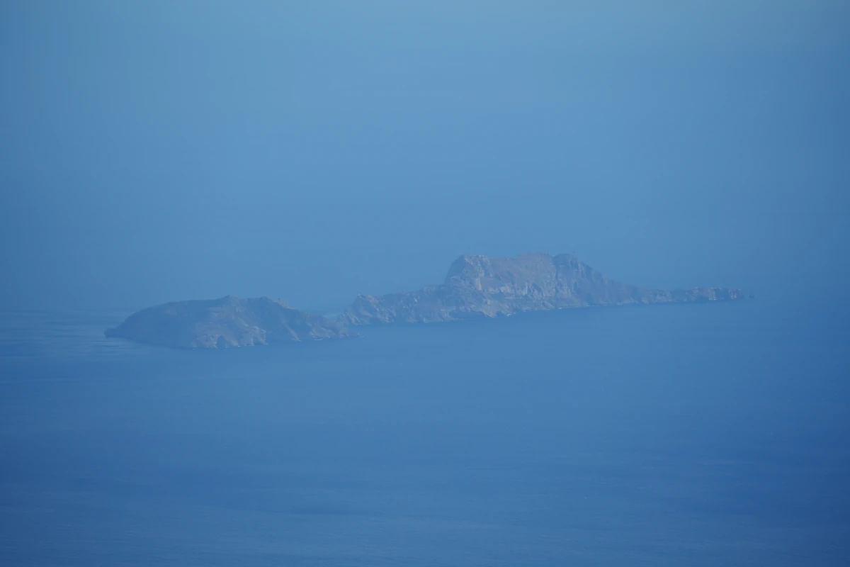 Blick vom Psilorítis auf die Paximádia-Inseln vor Kreta