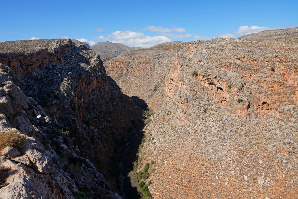 Blick in die Schlucht der Toten bei Zákros auf Kreta
