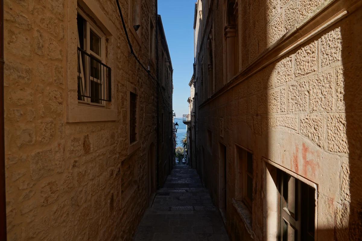 Ulica Dr. Dinka Miroševića in Korčula-Stadt