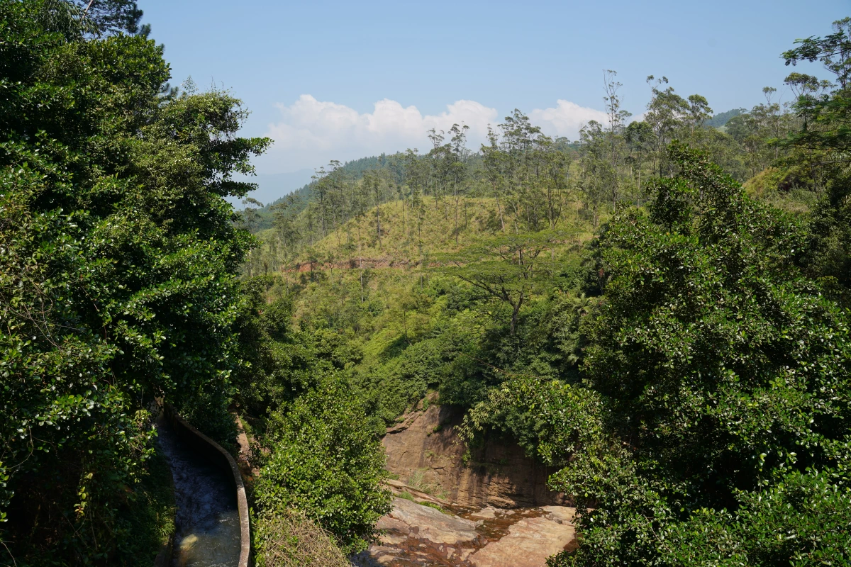 Schlucht des Mahaweli-Flusses, Diyangalla-Ella-Wasserfälle