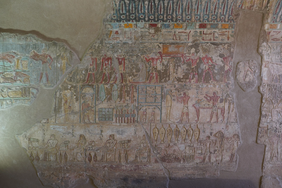 Beerdigungsriten im Grab von Renni (EK7) in el-Kab