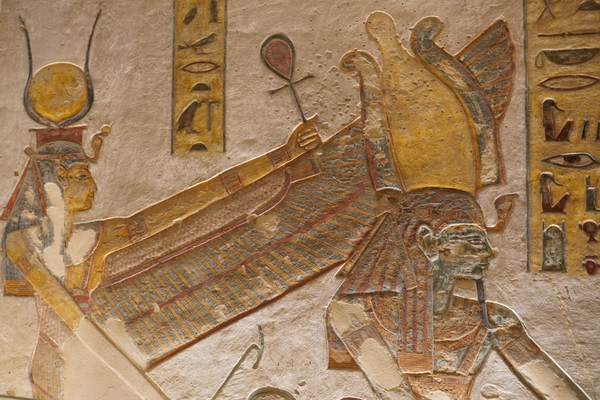 Relief in Korridor D1 im Grab von Ramses III. (KV11) im Tal der Könige