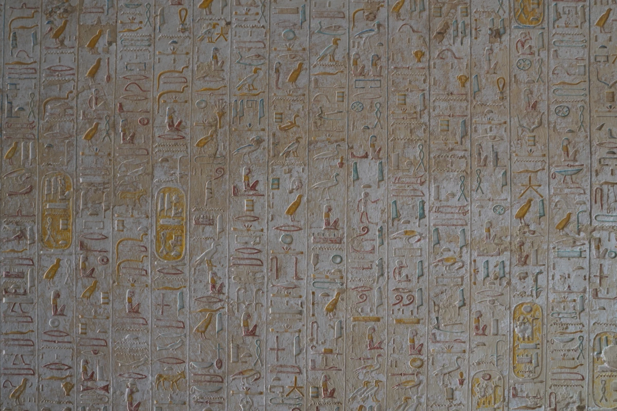 Bemalte Reliefs in Korridor B im Grab von Sethos II. (KV15) im Tal der Könige