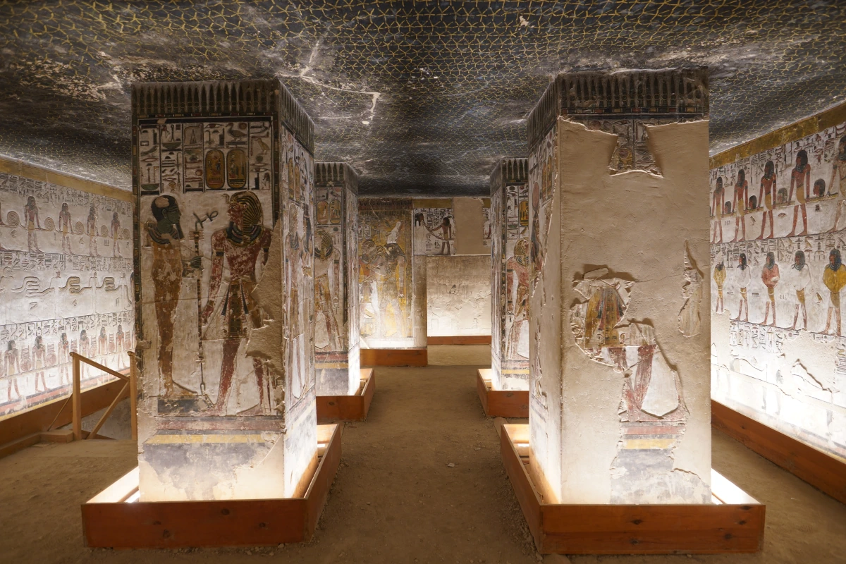 Säulenhalle F im Grab von Sethos I. (KV17) im Tal der Könige