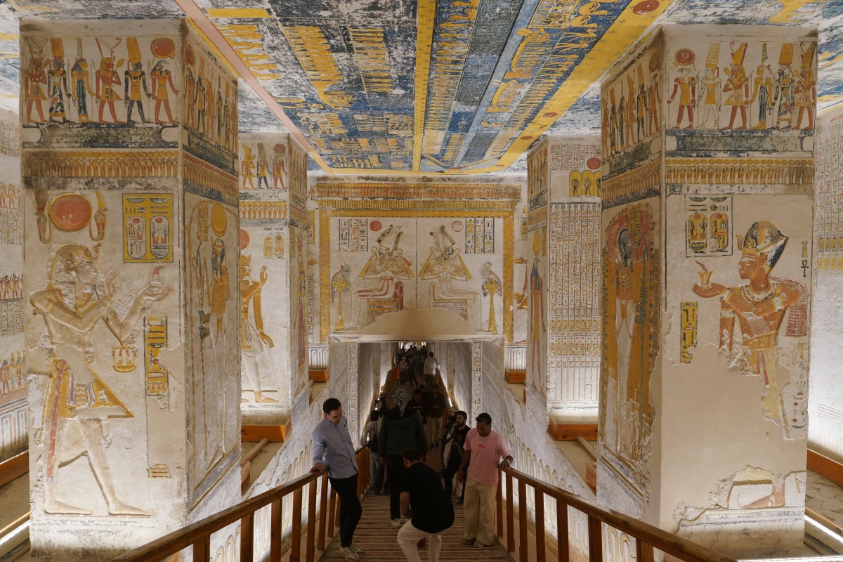 Säulenhalle F im Grab von Ramses V./VI. (KV9) im Tal der Könige