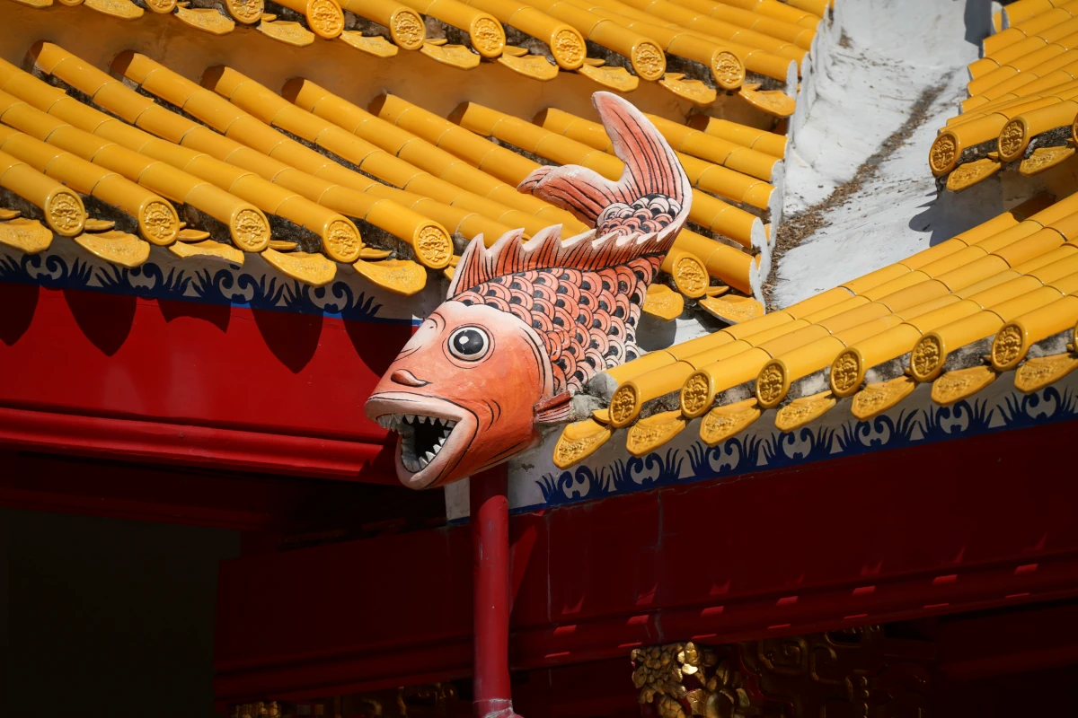 Phra Thinang Wehat Chamrun im Sommerpalast von Bang Pa-in, Detail