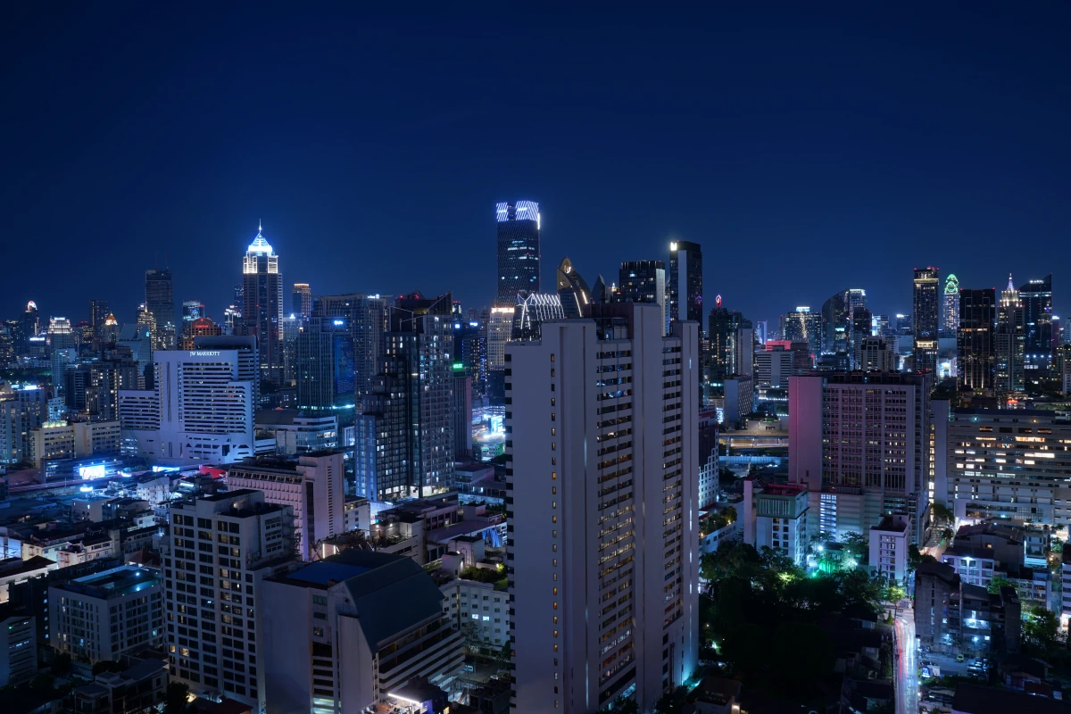 Blick vom Above Eleven in Bangkok nach Osten